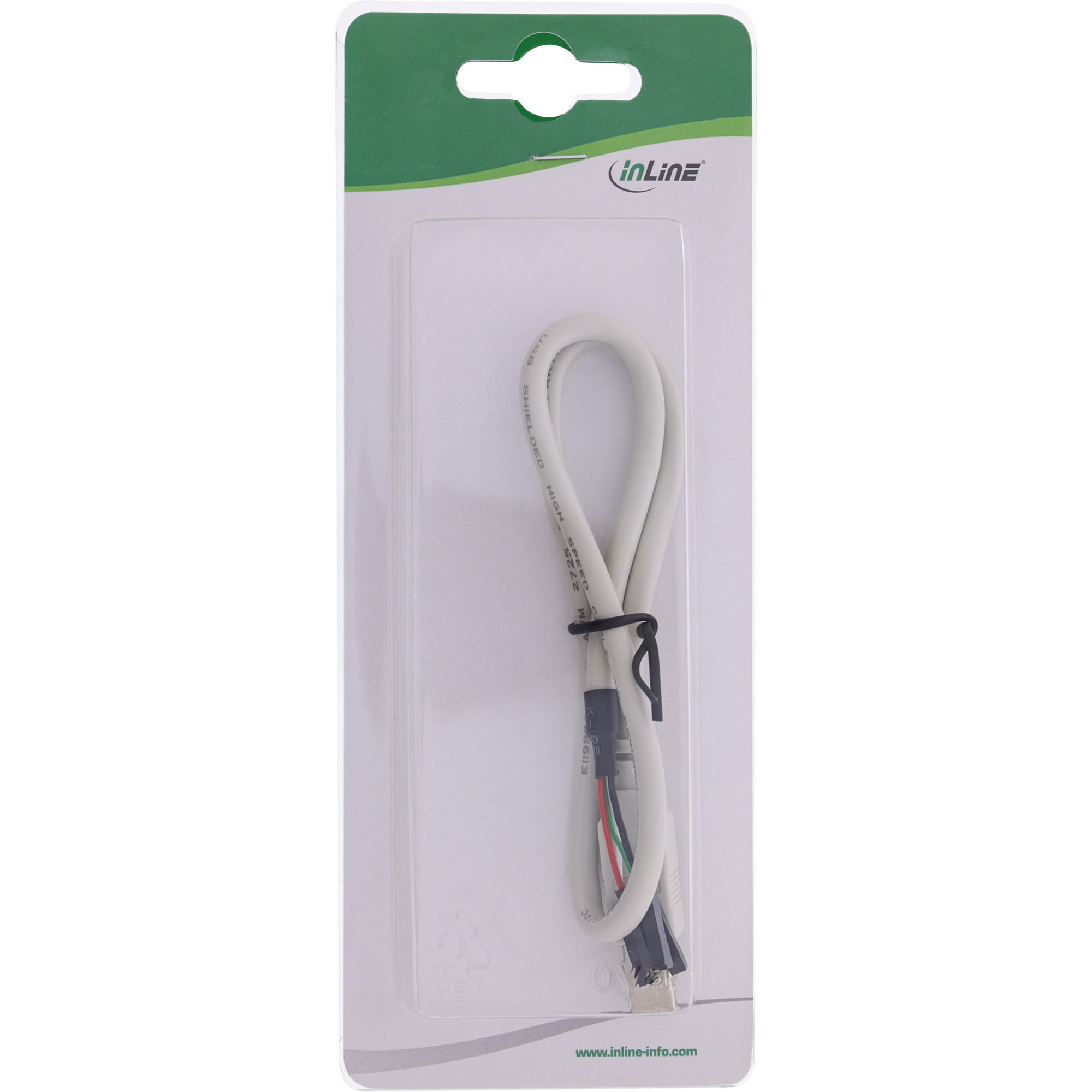 InLine USB 2.0 Anschlusskabel - Stecker B auf Pfostenanschluss - 0,40m