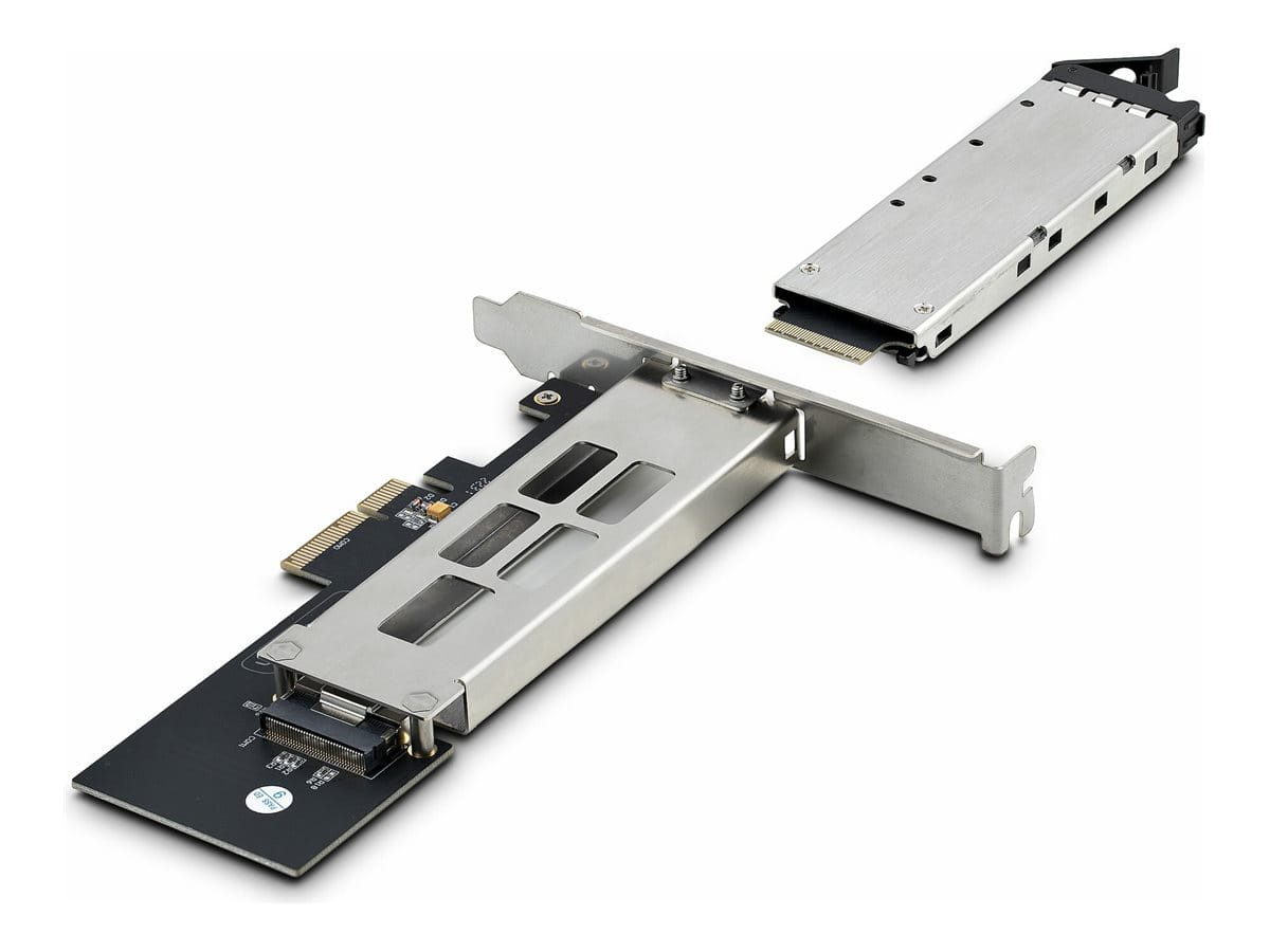 StarTech.com M.2 NVMe SSD to PCIe x4 Mobile Rack/Backplane with Removable Tray for PCI Express Expansion Slot, Tool-less Installation, PCIe 4.0/3.0 Hot-Swap Drive Bay, Key Lock - 2 Keys Included - Schnittstellenadapter - M.2 - M.2 NVMe Card / PCIe 4.0 (N