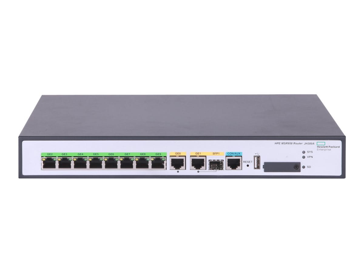 HPE FlexNetwork MSR958 PoE - Router - 8-Port-Switch