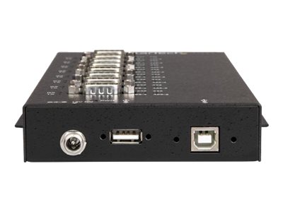 StarTech.com 8 Port Serieller Hub, USB auf RS232/RS485/RS422 Adapter - Industrieller USB 2.0 auf DB9 Konverter Hub - IP30 Schutzklasse - Hutschienenmontierbar, 15kV ESD Schutz (ICUSB234858I)