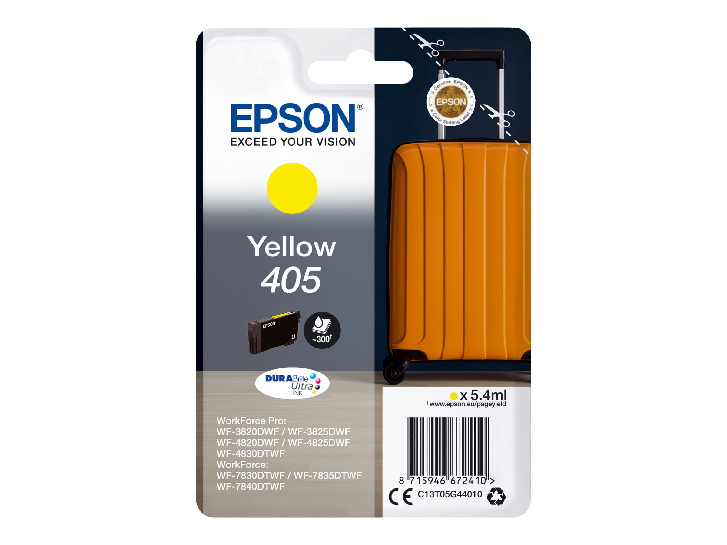 Epson 405 - 5.4 ml - Gelb - original - Blister mit RF- / akustischem Alarmsignal