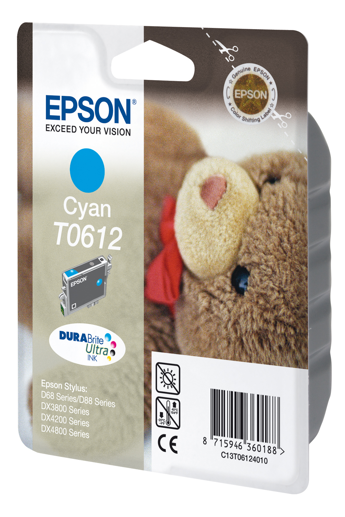 Epson T0612 - 8 ml - Cyan - original - Blister mit RF- / akustischem Alarmsignal