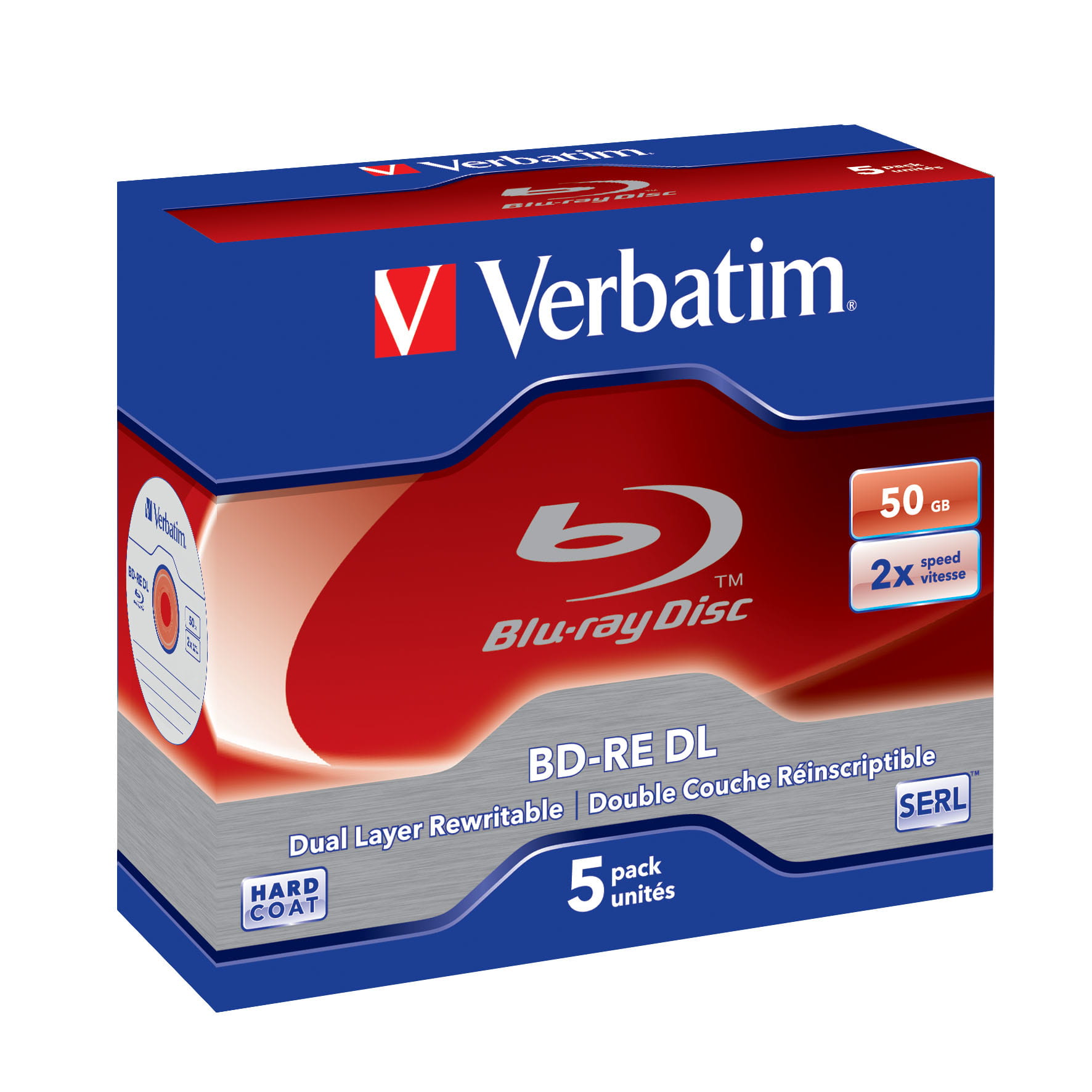 Verbatim 5 x BD-RE DL - 50 GB 2x - Jewel Case (Schachtel)