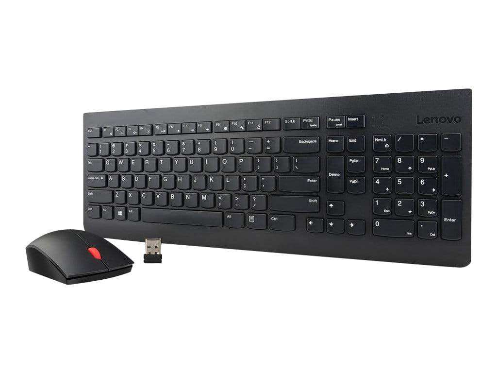 Lenovo Essential Wireless Combo - Tastatur-und-Maus-Set - kabellos - 2.4 GHz - Slowenisch - für S510; ThinkCentre M700; M71X; M810; M910; ThinkPad L470; T470; X1 Carbon (5th Gen)