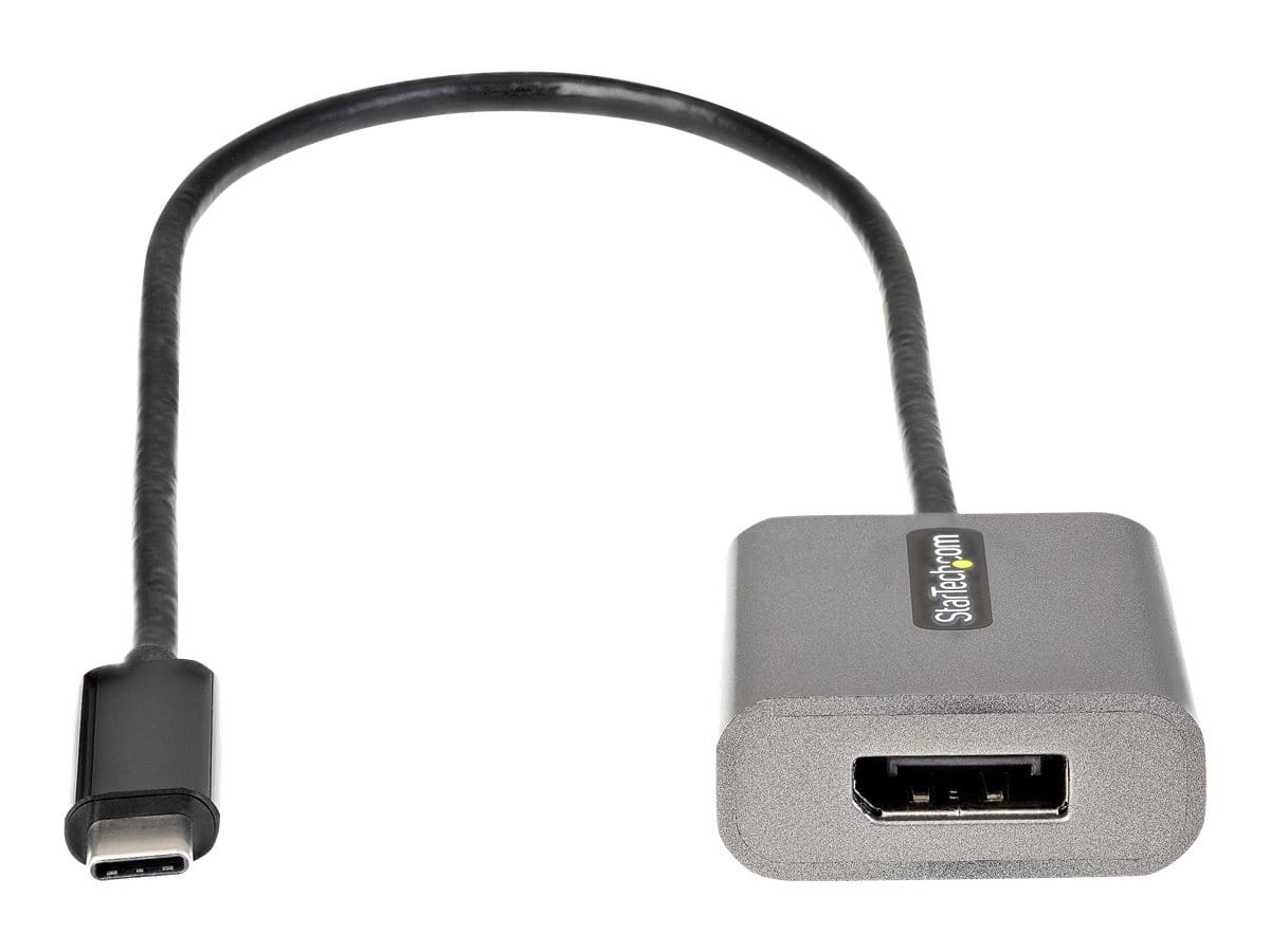 StarTech.com USB-C auf DisplayPort Adapter - 8K/4K 60Hz USB-C zu DisplayPort 1.4-Adapter Dongle - USB-Type-C auf DP Monitor Videokonverter - Funktioniert mit Thunderbolt 3 - 30cm Kabel (CDP2DPEC)