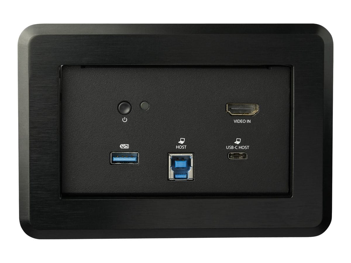 StarTech.com Dockingstation für Konferenzräume - Universelles Laptop Dock - 4K HDMI, 60W PD, USB Hub, GbE, Audio In-Table Connectivity Box für Huddle/Boardroom Collaboration Space (KITBZDOCK)