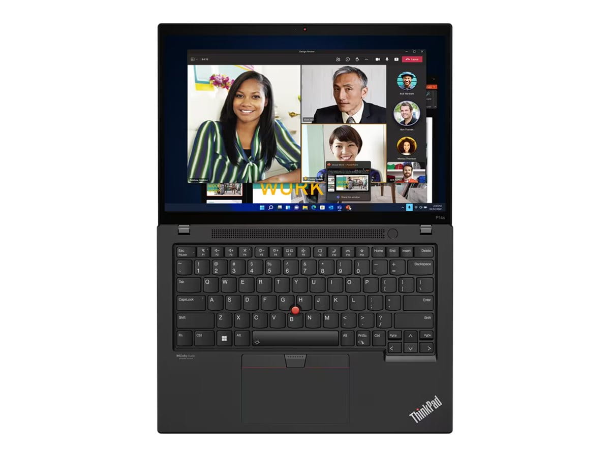 Lenovo ThinkPad P14s Gen 4 21HF - 180°-Scharnierdesign - Intel Core i7 1360P / 2.2 GHz - Win 11 Pro - Intel Iris Xe Grafikkarte - 16 GB RAM - 512 GB SSD TCG Opal Encryption 2, NVMe, Performance - 35.6 cm (14")