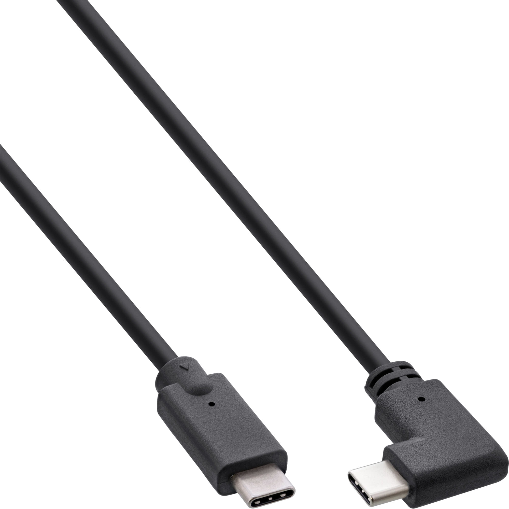 InLine USB 3.2 Gen.2 Kabel - USB-C Stecker/Stecker gewinkelt - schwarz - 1,5m