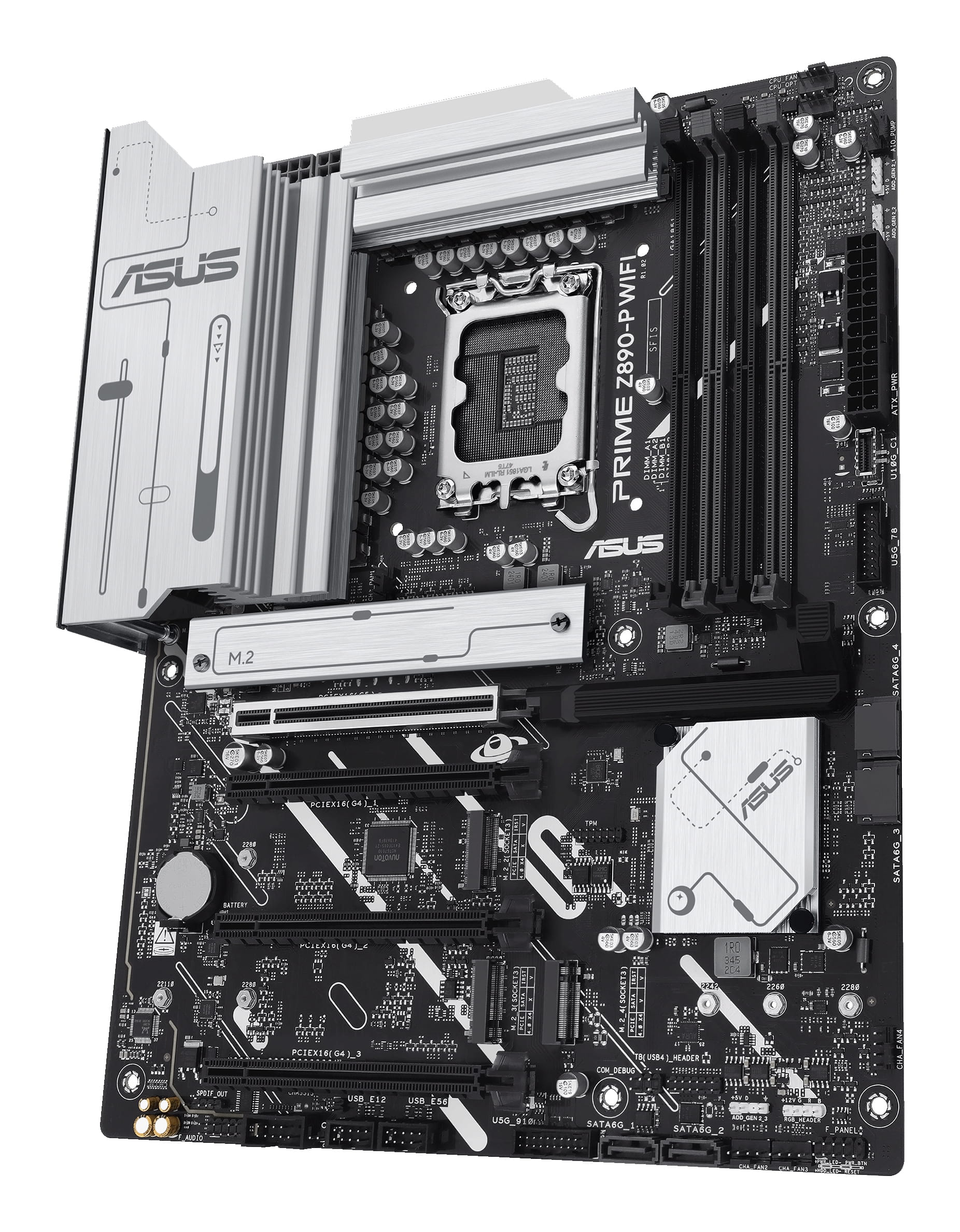 ASUS PRIME Z890-P WIFI - Motherboard - ATX - LGA1851-Sockel - Z890 Chipsatz - USB4, USB 3.2 Gen 2, USB 3.2 Gen 1, USB-C 3.2 Gen 1 - Wi-Fi 7, Bluetooth, 2.5 Gigabit LAN - Onboard-Grafik (CPU erforderlich)