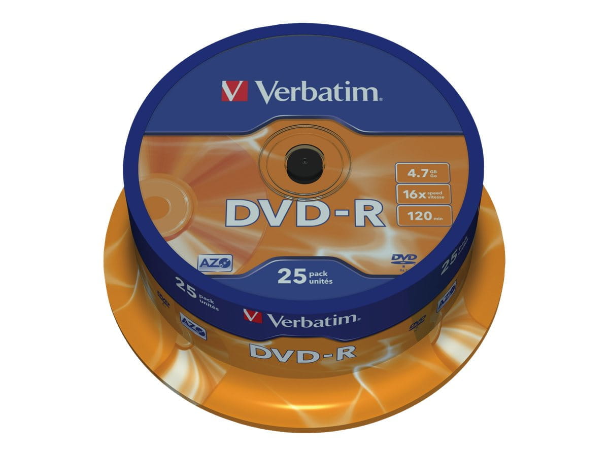 Verbatim 25 x DVD-R - 4.7 GB 16x - mattsilber