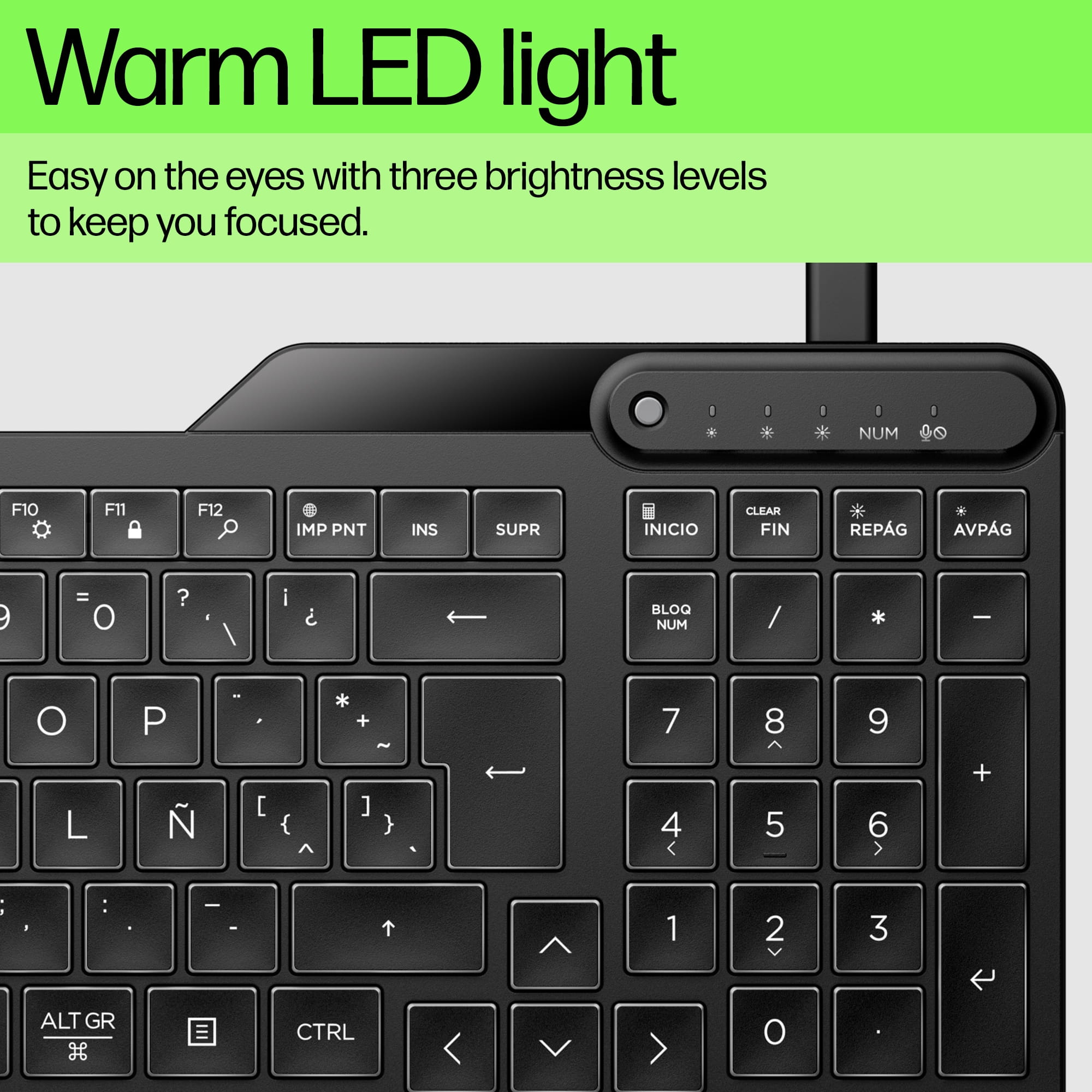 HP 400 - Tastatur - kompakte Größe, 2-Zonen-Layout, 12 programmierbare Tasten, geringer Tastenhub, Multi-Device