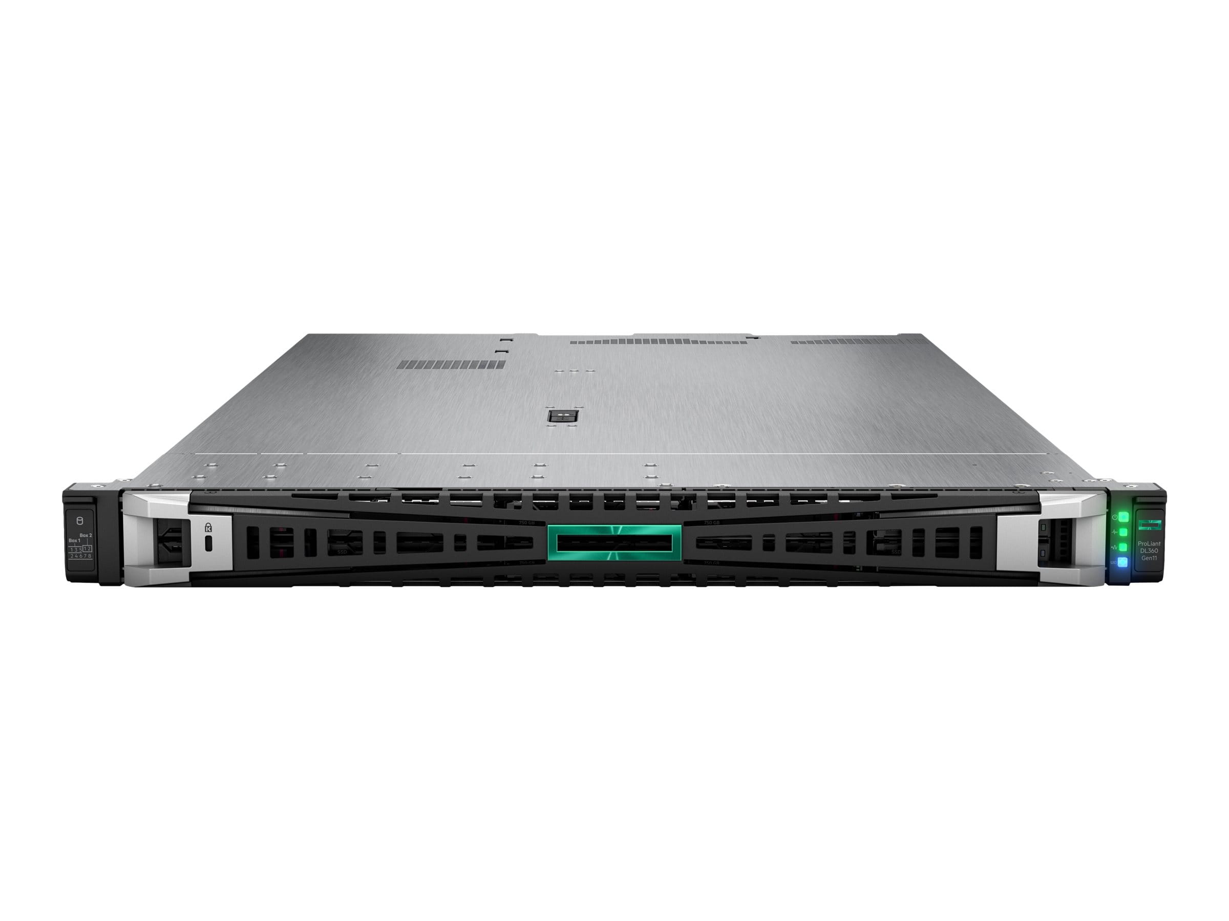 HPE ProLiant DL360 Gen11 - Server - Rack - 1 x Xeon Silver 4510 / 2.4 GHz - RAM: 2x 32 GB DDR5 - Drive: 2x 960 GB SATA SSD - Netzteil: 2x 1000W - MR408i-o Controller (Smart Choice)