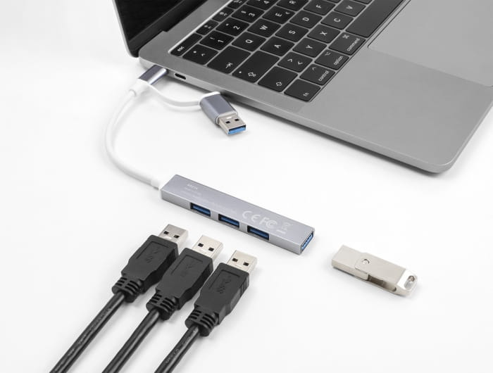 Delock Hub - 3 x USB 2.0 + 1 x USB 3.2 Gen 1