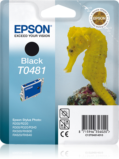 Epson T0481 - 13 ml - Schwarz - original - Blister mit RF- / akustischem Alarmsignal