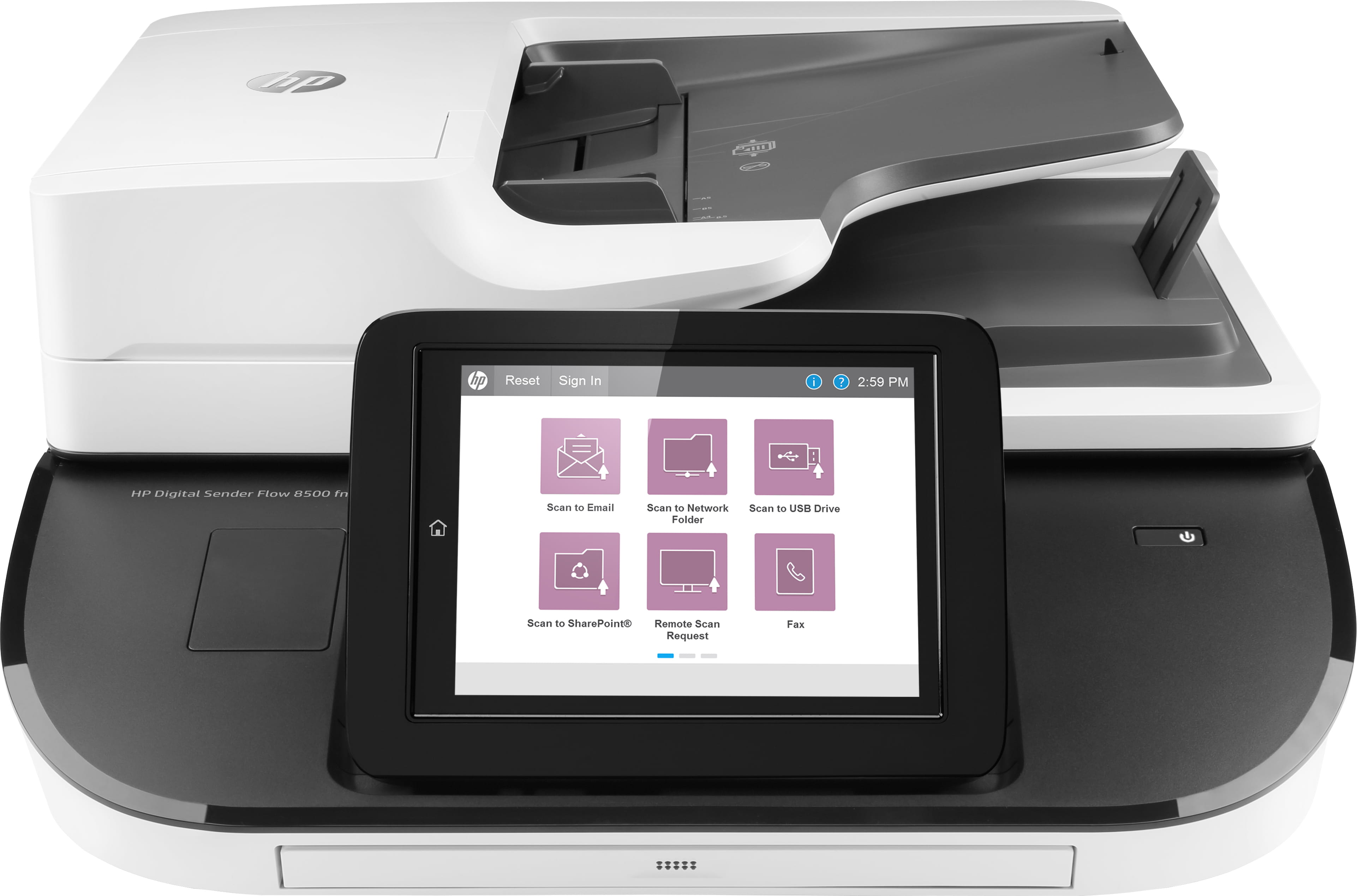 HP Digital Sender Flow 8500fn2 - Dokumentenscanner - Flachbett: CCD / ADF: CIS - Duplex - 216 x 864 mm - 600 dpi x 600 dpi - bis zu 92 Seiten/Min. (einfarbig)