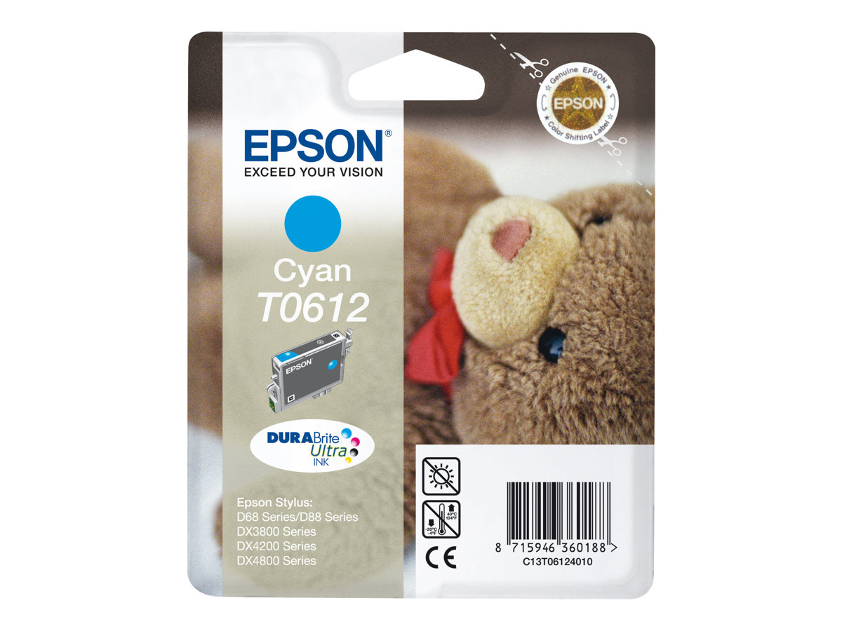 Epson T0612 - 8 ml - Cyan - original - Blister mit RF- / akustischem Alarmsignal