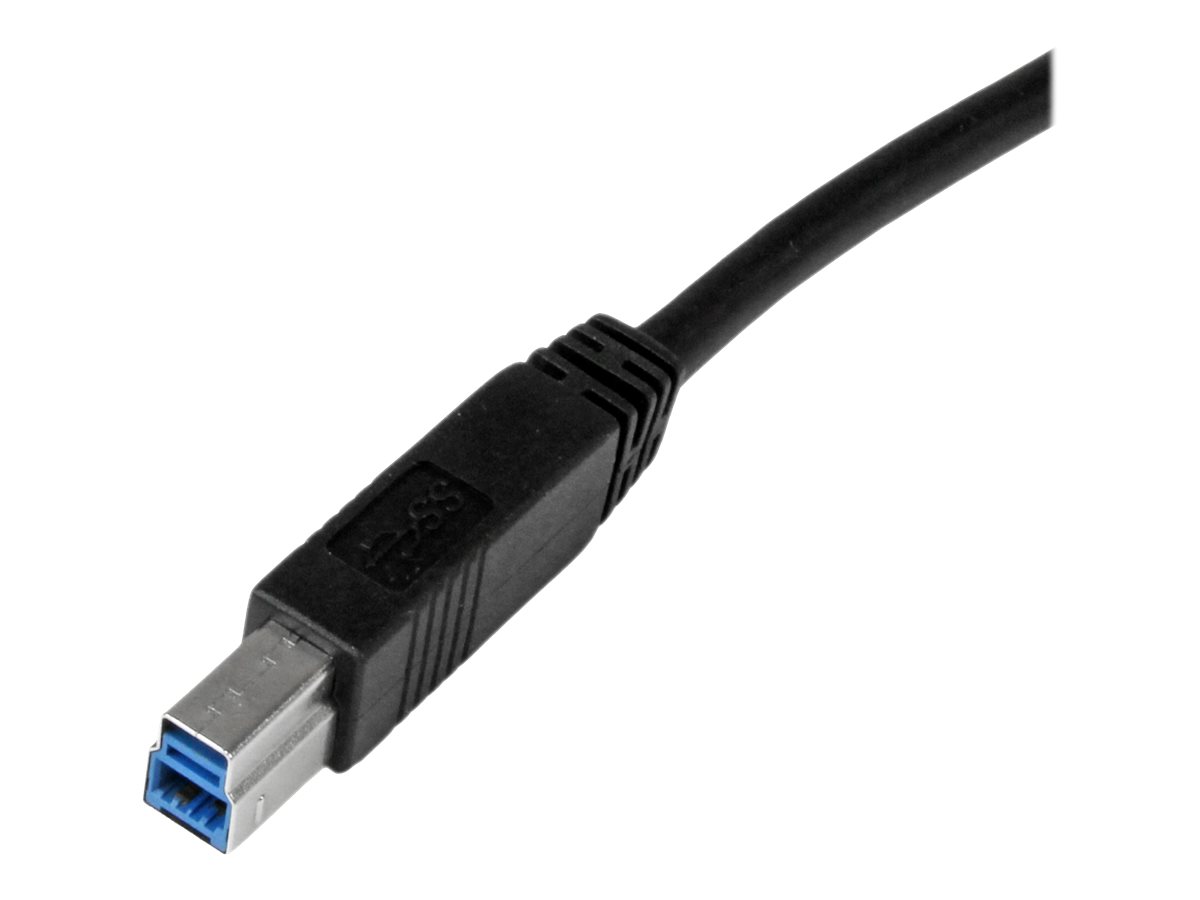 StarTech.com 1m zertifiziertes USB 3.0 SuperSpeed Kabel A auf B - Schwarz - USB 3 Anschlusskabel - Stecker/Stecker - USB-Kabel - USB Type B (M)