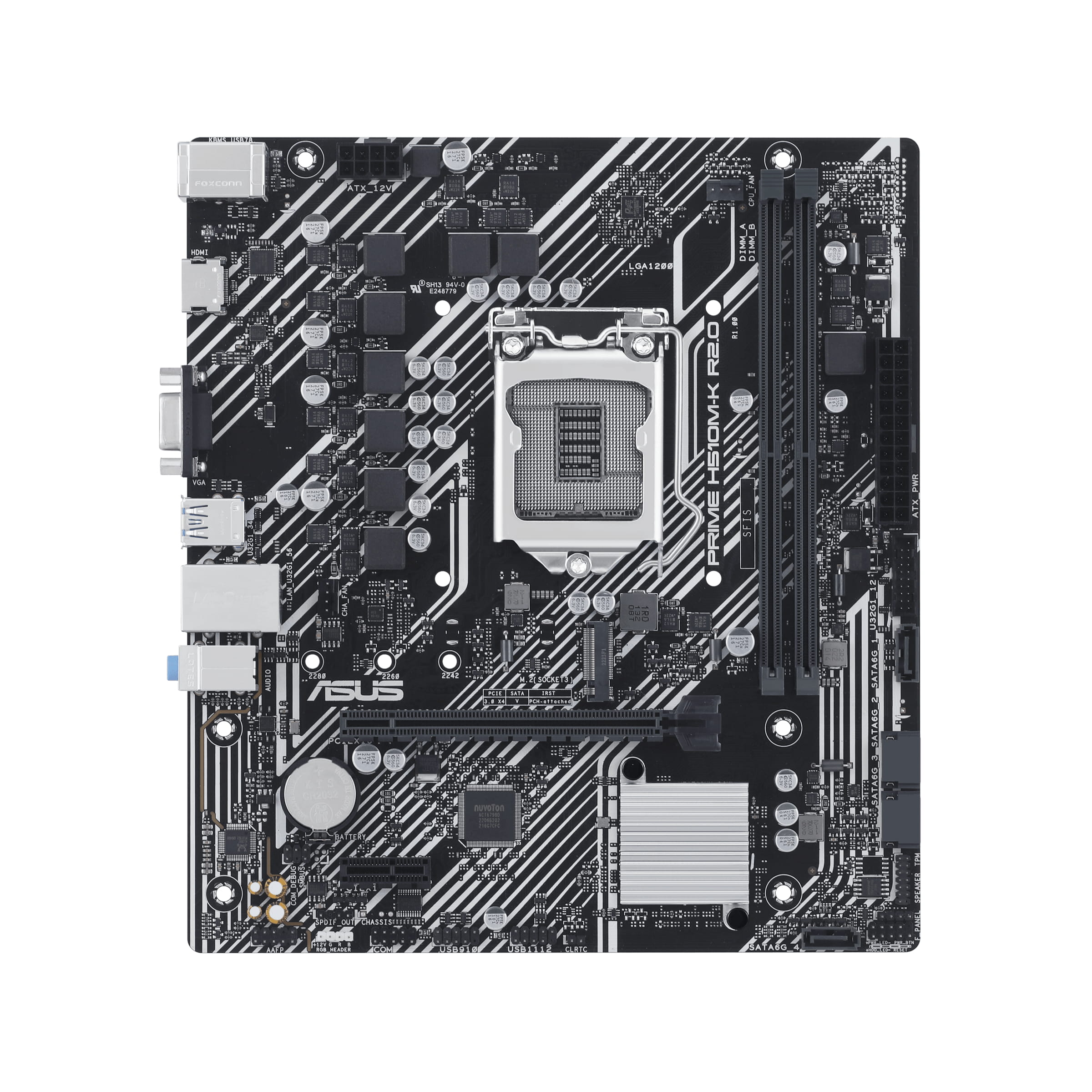 ASUS H510M-K R2.0 - Motherboard - micro ATX - LGA1200-Sockel - H470 Chipsatz - USB 3.2 Gen 1 - Gigabit LAN - Onboard-Grafik (CPU erforderlich)