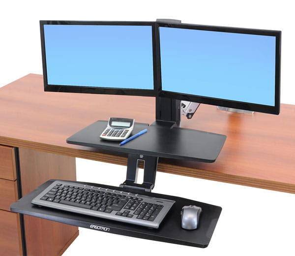 Ergotron WorkFit-A Dual Workstation With Suspended Keyboard