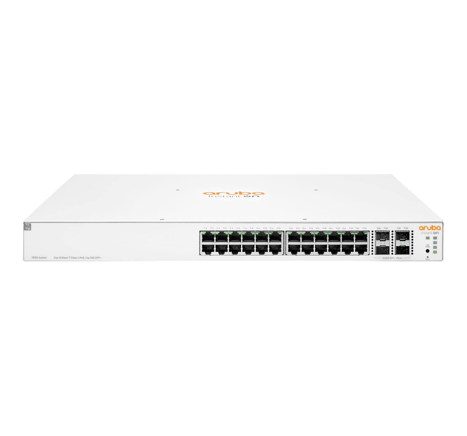 HPE Networking Instant On 1930 24G Class4 PoE 4SFP/SFP+ 370W Switch - Switch - L3 - managed - 24 x 10/100/1000 (PoE)