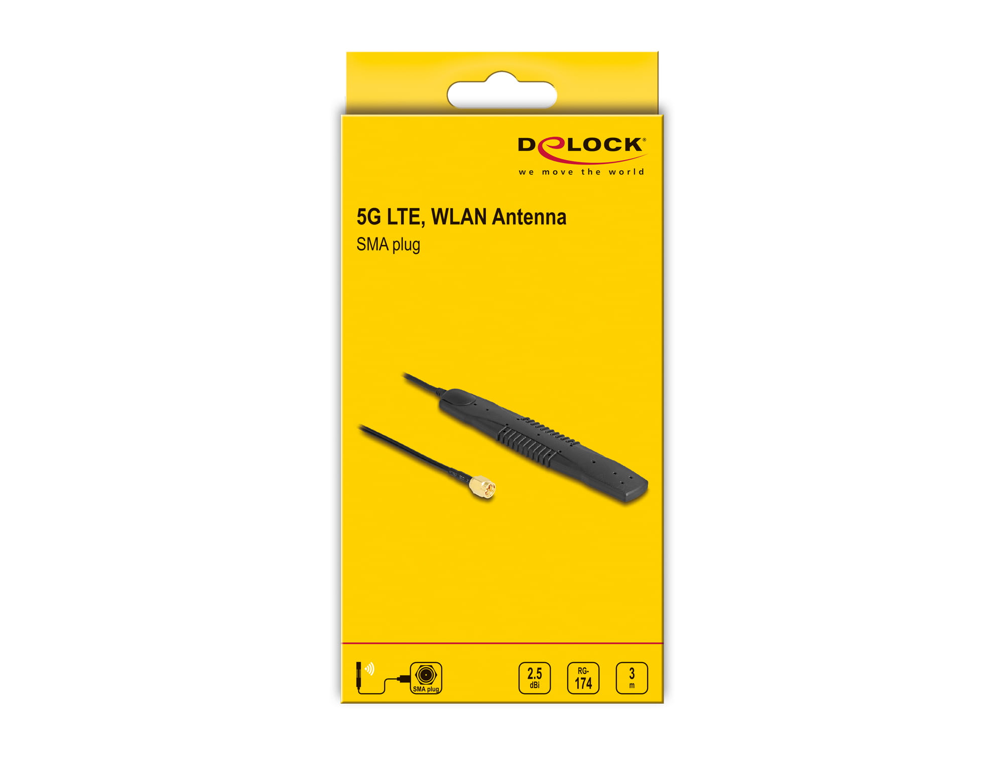 Delock Antenne - WLAN, Smart Home - 2.5 dBi