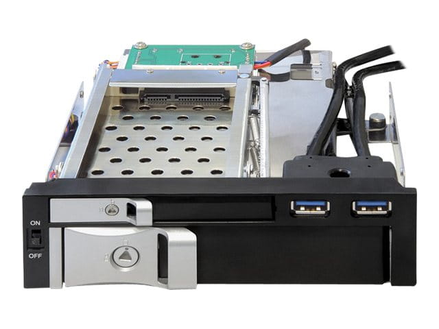 Delock 5.25 Mobile Rack for 1 x 2.5 + 1 x 3.5 SATA HDD + 2 x USB 3.0 Ports - Mobiles Speicher-Rack - 2.5", 3.5" (6.4 cm, 8.9 cm)