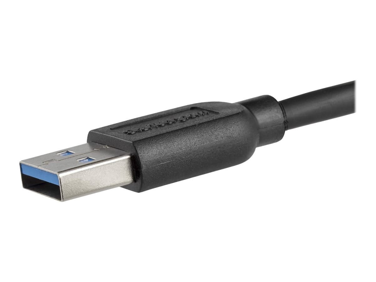 StarTech.com 2m schlankes SuperSpeed USB 3.0 A auf Micro B Kabel - St/St - USB 3.0 Anschlusskabel - Schwarz - USB-Kabel - Micro-USB Typ B (M)