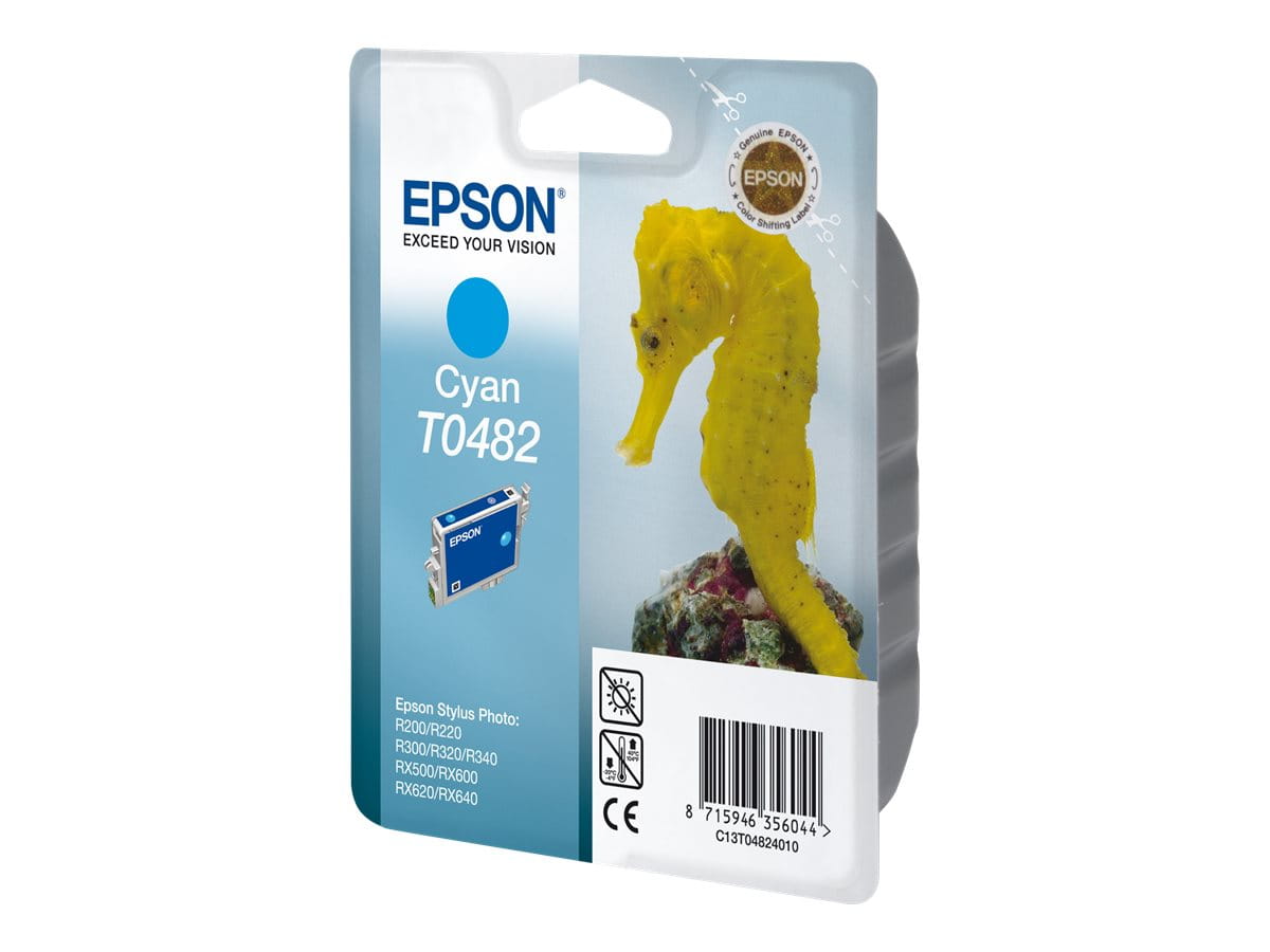 Epson T0482 - 13 ml - Cyan - original - Blister mit RF- / akustischem Alarmsignal