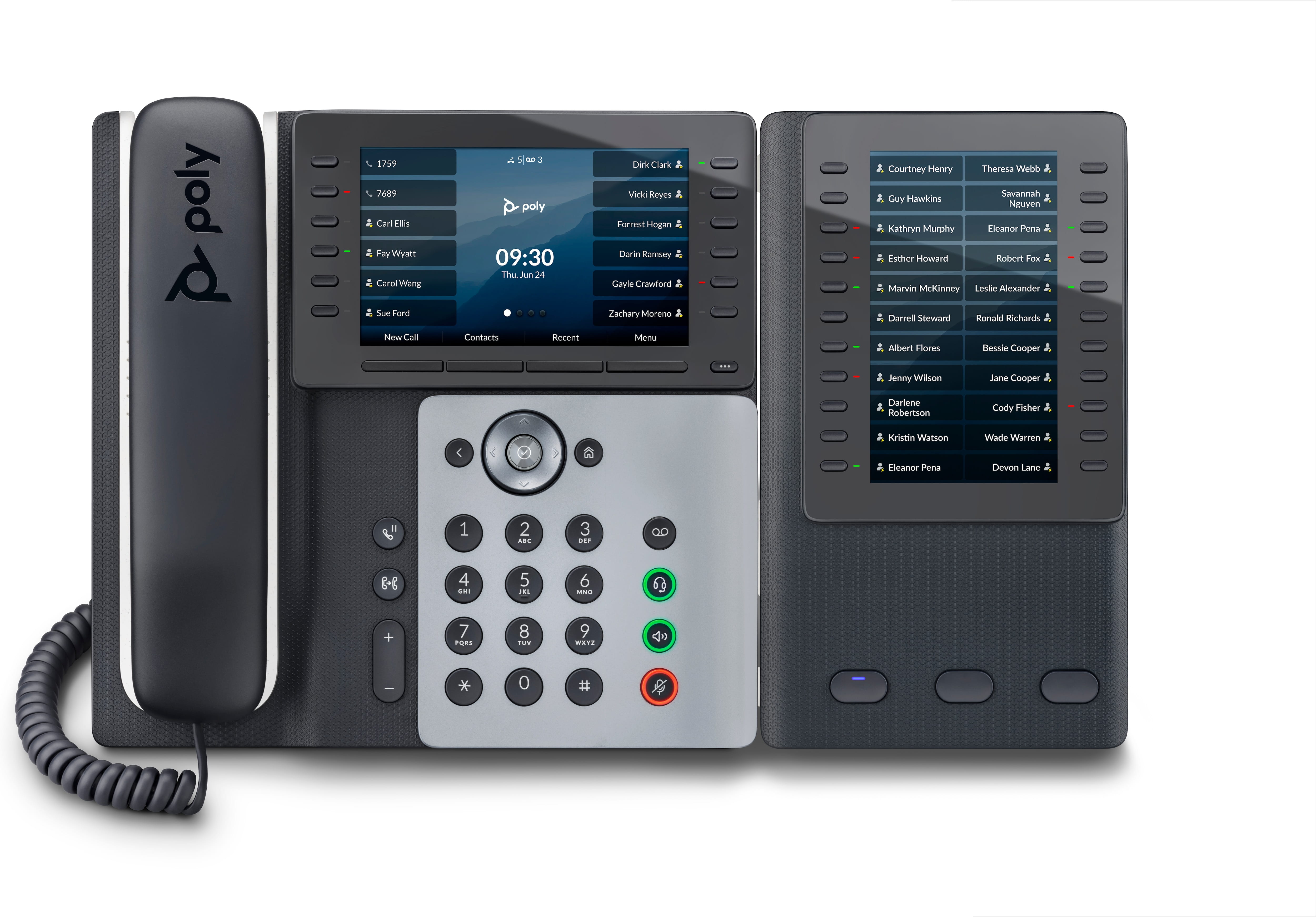 HP Poly Edge E550 - VoIP-Telefon mit Rufnummernanzeige/Anklopffunktion