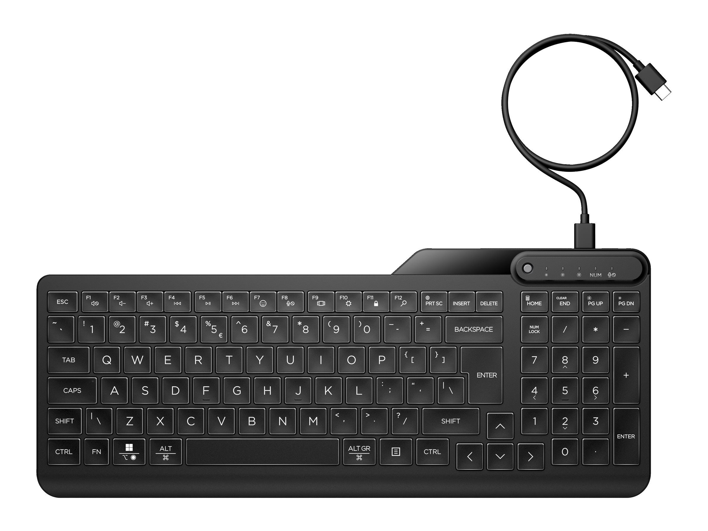 HP 400 - Tastatur - kompakte Größe, 2-Zonen-Layout, 12 programmierbare Tasten, geringer Tastenhub, Multi-Device