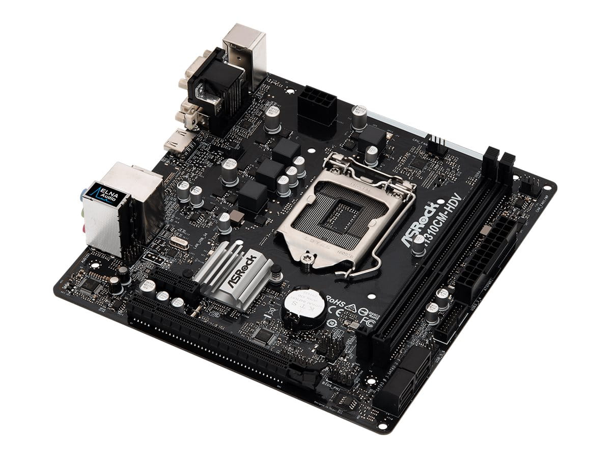 ASRock H310CM-HDV - Motherboard - micro ATX - LGA1151 Socket - H310 Chipsatz - USB 3.1 Gen 1 - Gigabit LAN - Onboard-Grafik (CPU erforderlich)