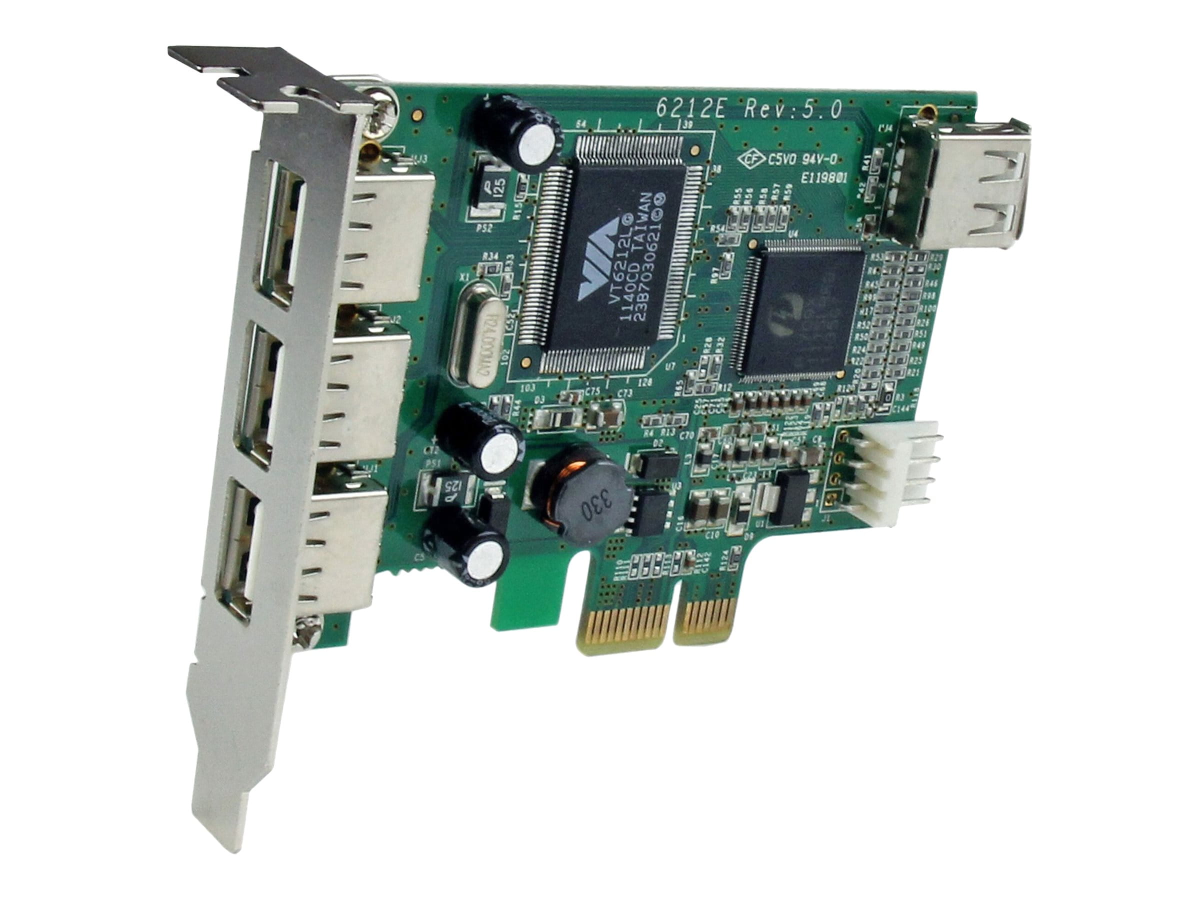 StarTech.com 4 Port USB 2.0 HighSpeed PCI Express Low Profile Schnittstellenkarte - 1 x USB 2.0 intern (Buchse)