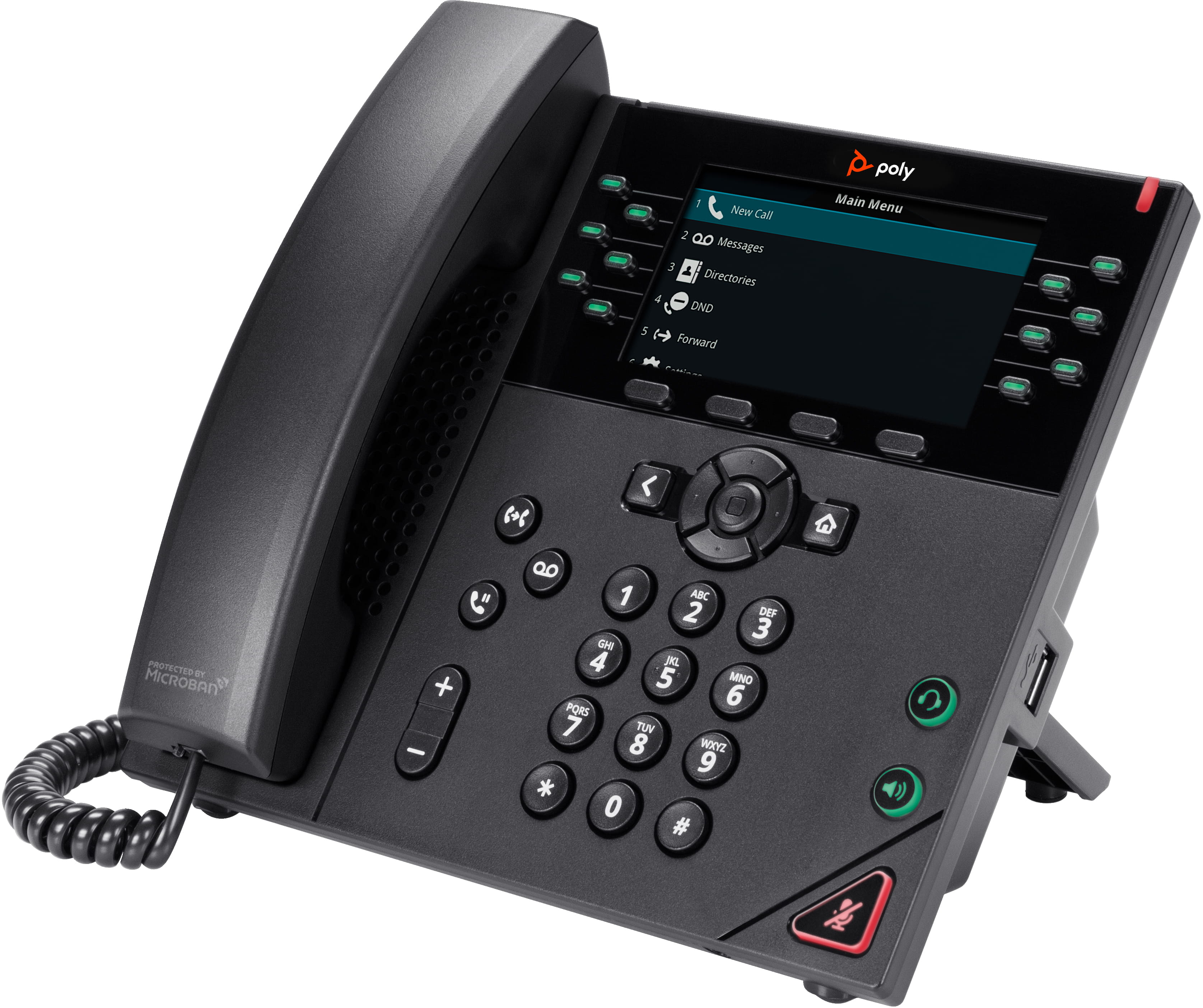 HP Poly VVX 450 - VoIP-Telefon - dreiweg Anruffunktion