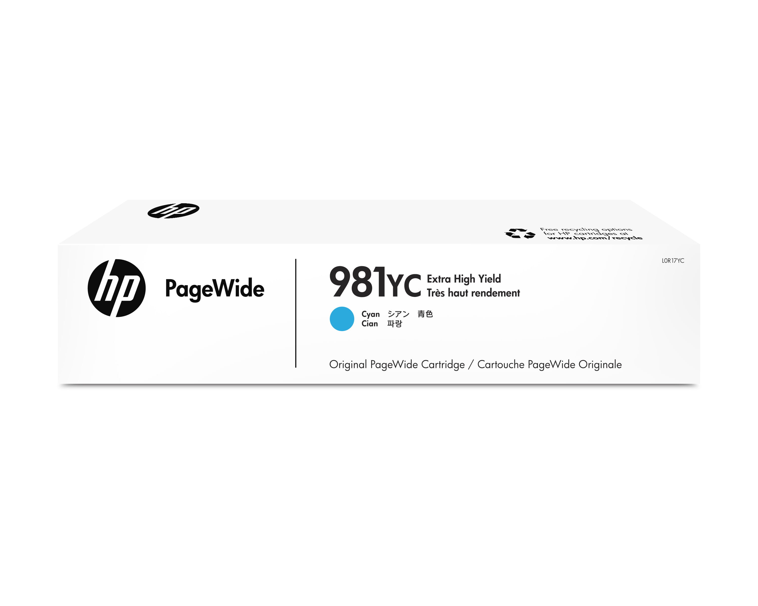 HP 981YC Cyan Contract PageWide Crtg, Original, Tinte auf Pigmentbasis, Cyan, HP, HP PageWide Enterprise Color 556/586, Tintenstrahldrucker