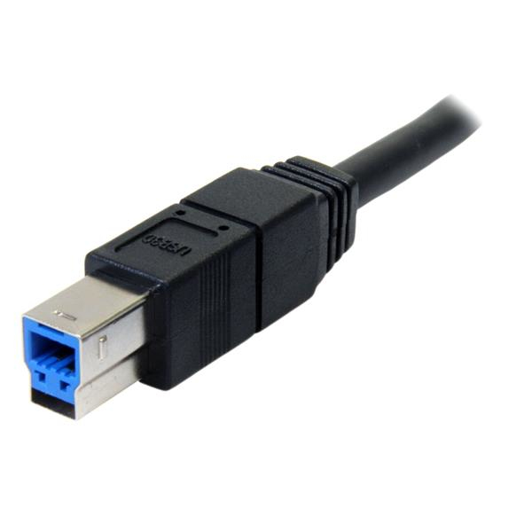 StarTech.com 3m schwarzes SuperSpeed USB 3.0 A auf B Kabel - St/St - USB 3.0 Anschlusskabel - USB-Kabel - USB Type B (M)