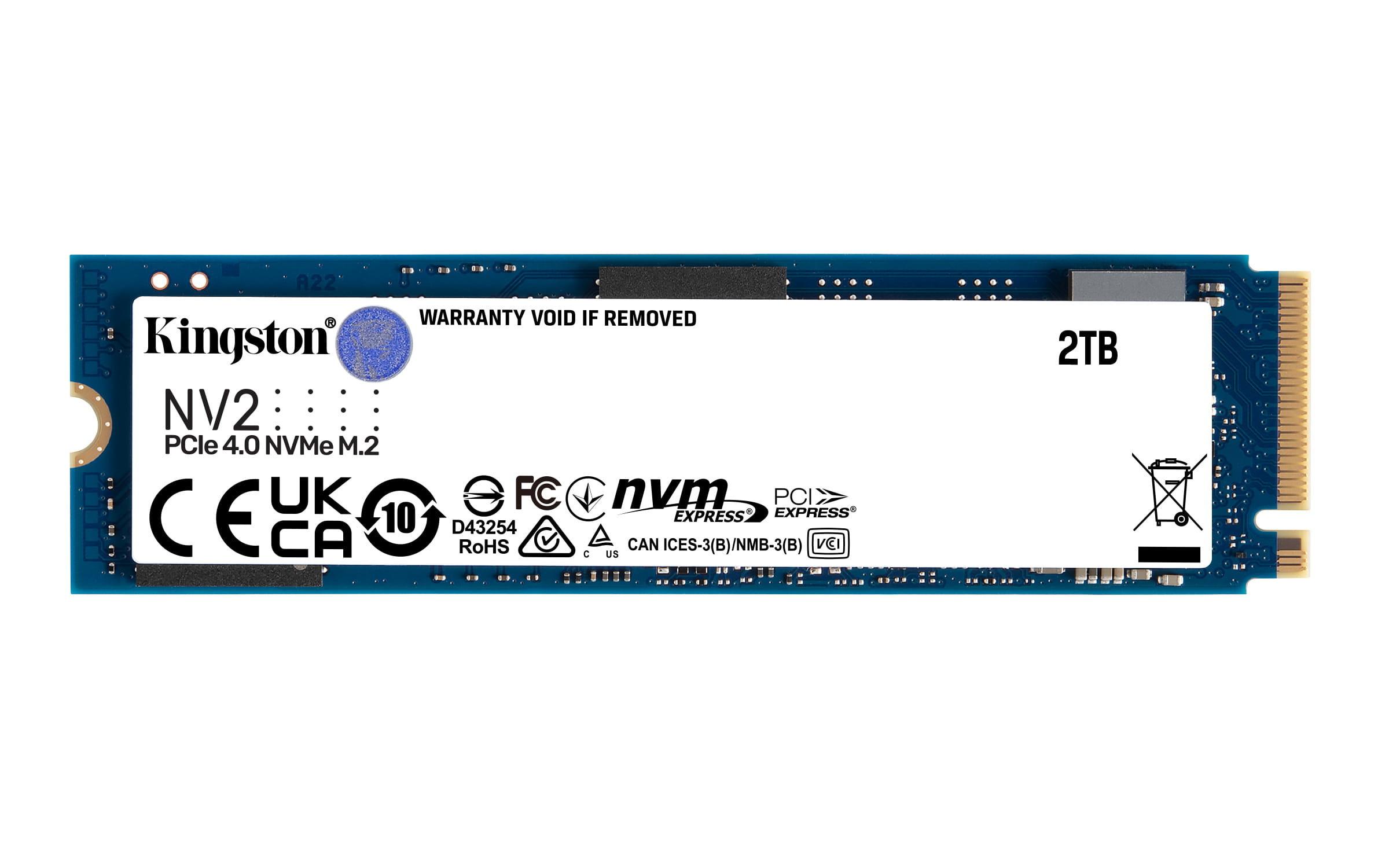 Kingston NV2 - SSD - 2 TB - intern - M.2 2280 - PCIe 4.0 x4 (NVMe)