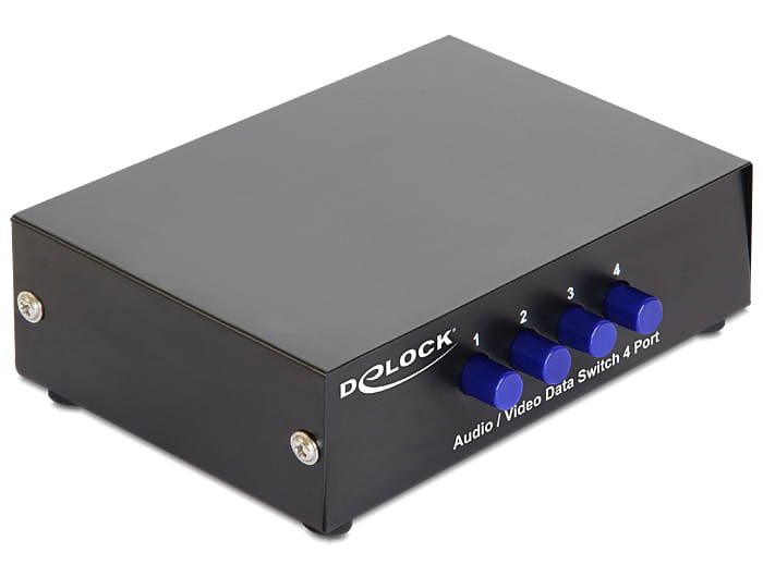 Delock Switch Audio / Video 4 port manual bidirectional