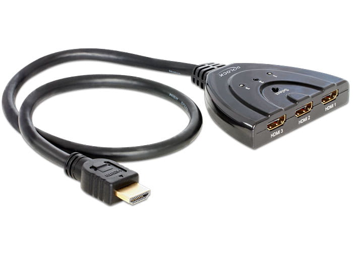 Delock HDMI 3 - 1 Switch bidirectional - Video-/Audio-Splitter