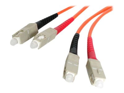 StarTech.com 2m (6.6ft) SC to SC OM1 Multimode Fiber Optic Cable, 62.5/125 Fiber Size, 10G Networks, LSZH Fiber Patch Cord - Netzwerkkabel - SC multi-mode (M)