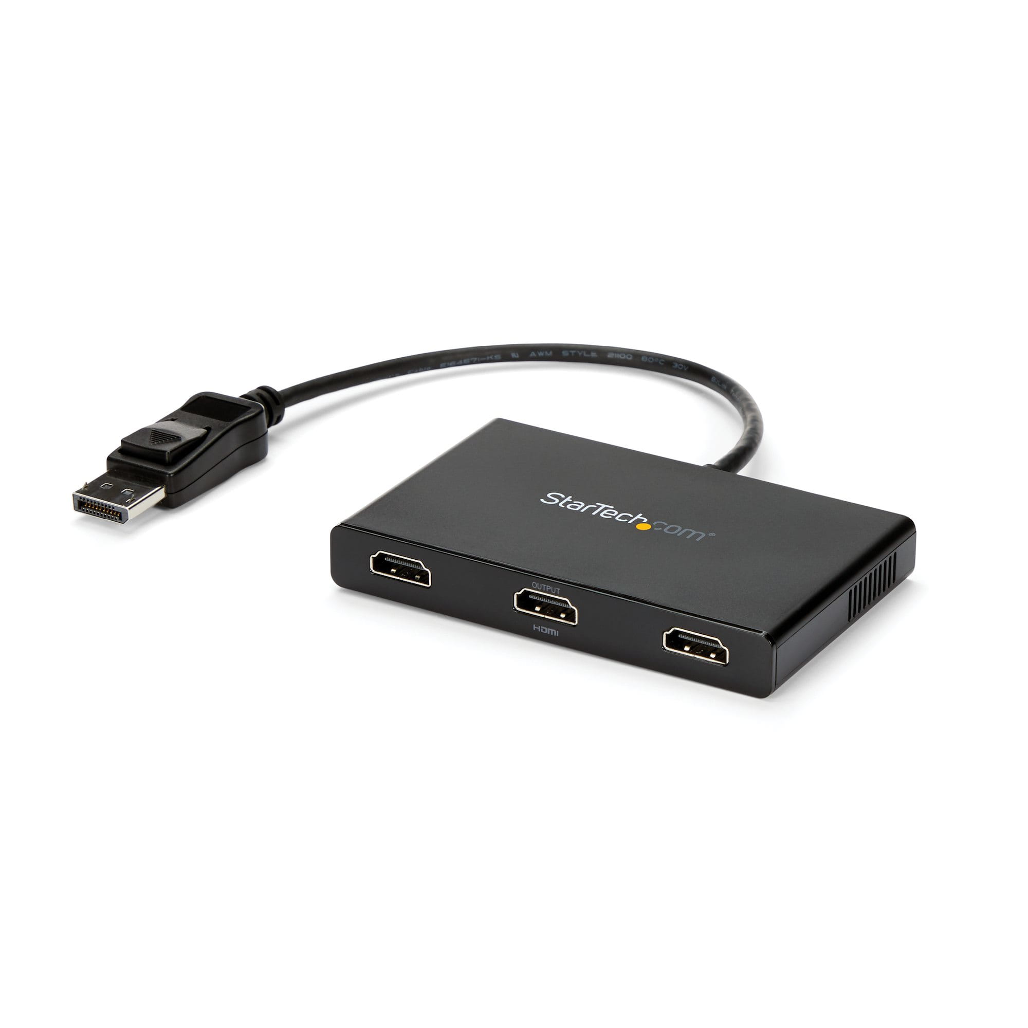 StarTech.com 3-Port Multi Monitor Adapter - DisplayPort 1.2 auf 3x HDMI MST Hub - Triple 1080p HDMI Monitore - Video Splitter für den erweiterten Desktop-Modus nur auf Windows-PCs - DP auf 3x HDMI (MSTDP123HD)