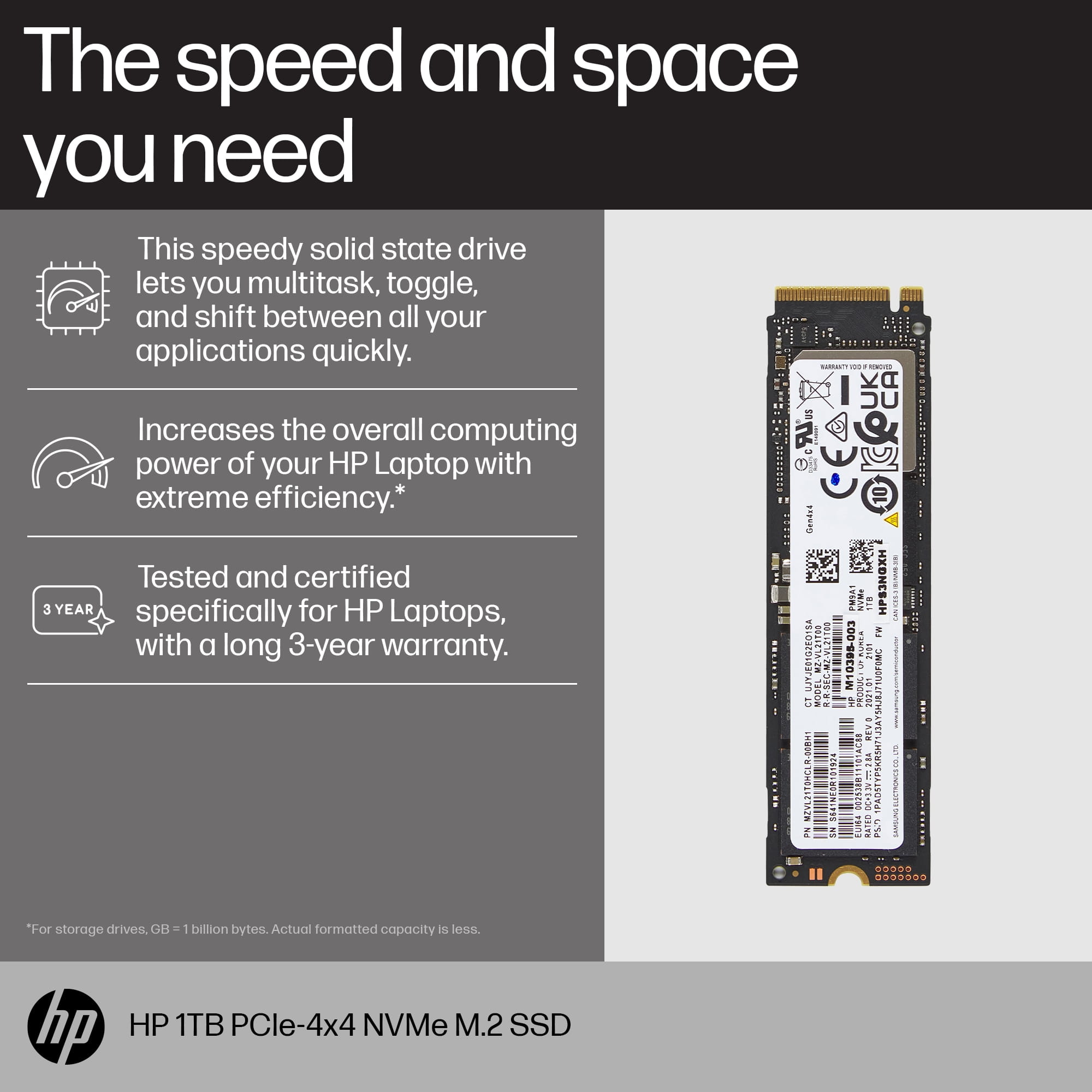 HP  SSD - 1 TB - intern - M.2 2280 - PCIe 4.0