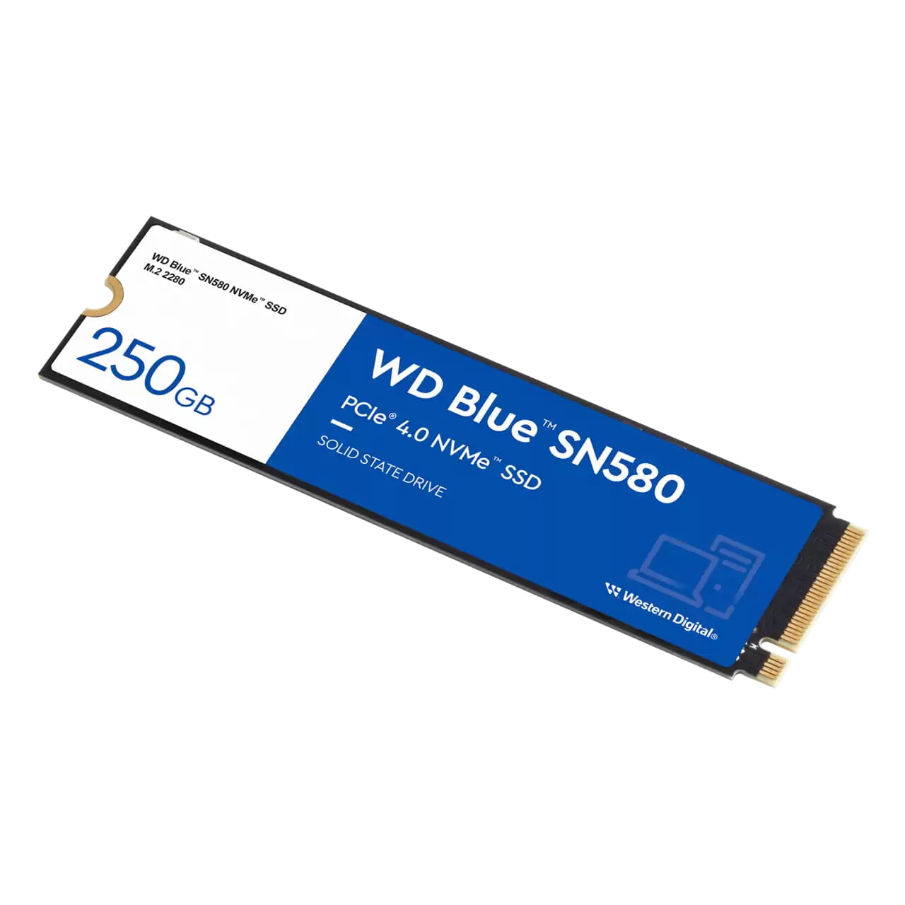 WD Blue SN580 WDS500G3B0E - SSD - 500 GB - intern - M.2 2280 - PCIe 4.0 x4 (NVMe)