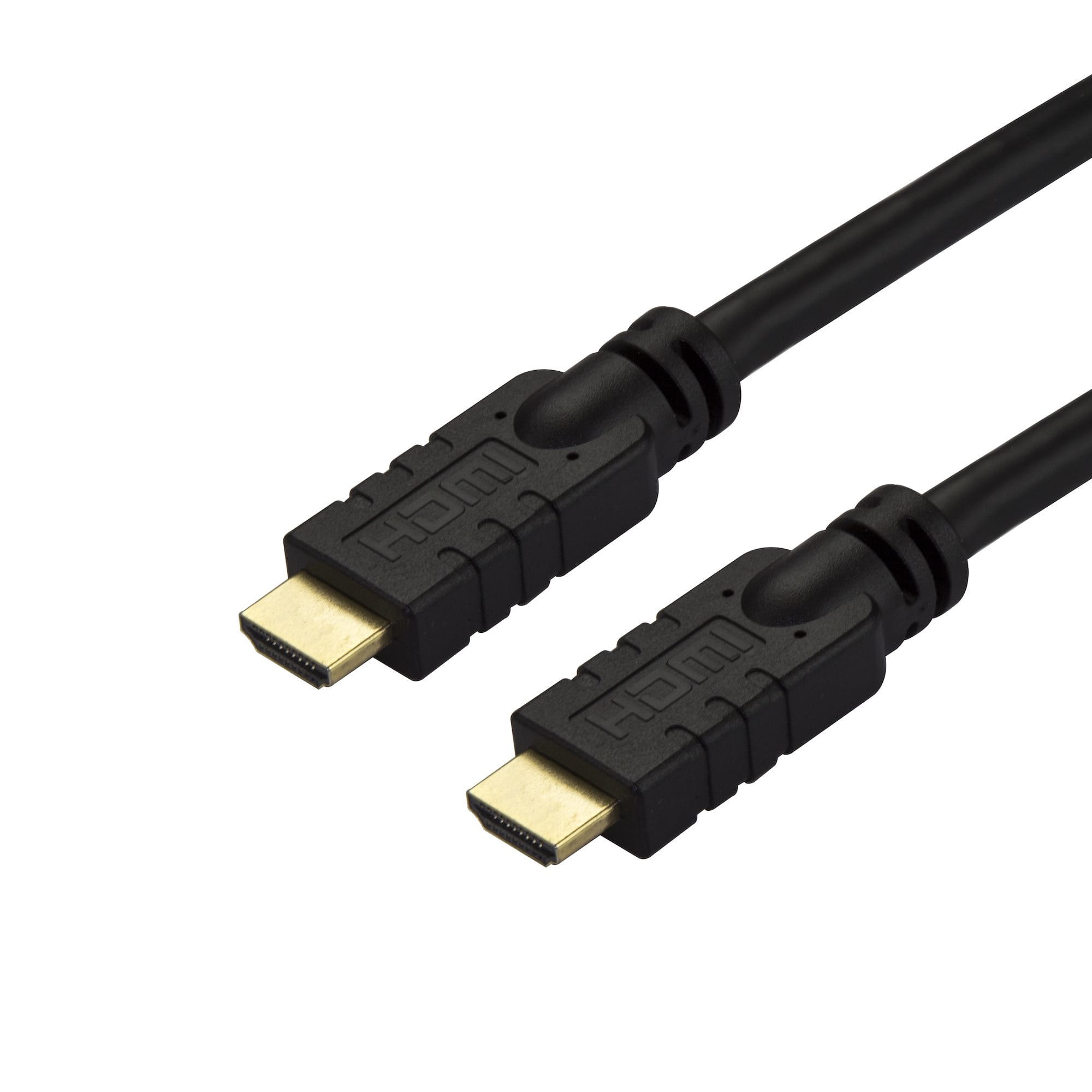 StarTech.com 10m(30ft) HDMI 2.0 Cable, 4K 60Hz Active HDMI Cable, CL2 Rated for In Wall Installation, Long Durable High Speed Ultra-HD HDMI Cable, HDR 10, 18Gbps, Male to Male Cord, Black - Al-Mylar EMI Shielding (HD2MM10MA)