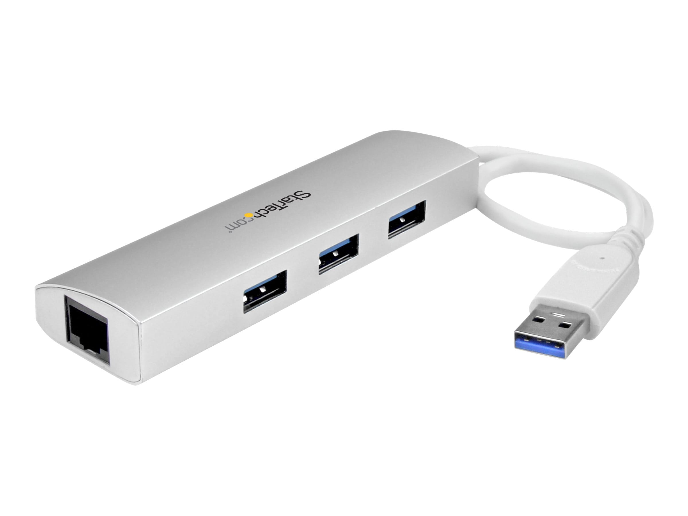 StarTech.com 3 Port mobiler USB 3.0 Hub plus Gigabit Ethernet