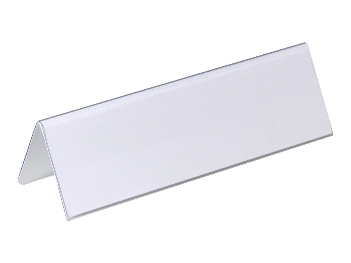 Durable Schildhalterung - Desktop - für 122 x 210 mm, 61 x 210 mm - doppelseitig - durchsichtig (Packung mit 25)