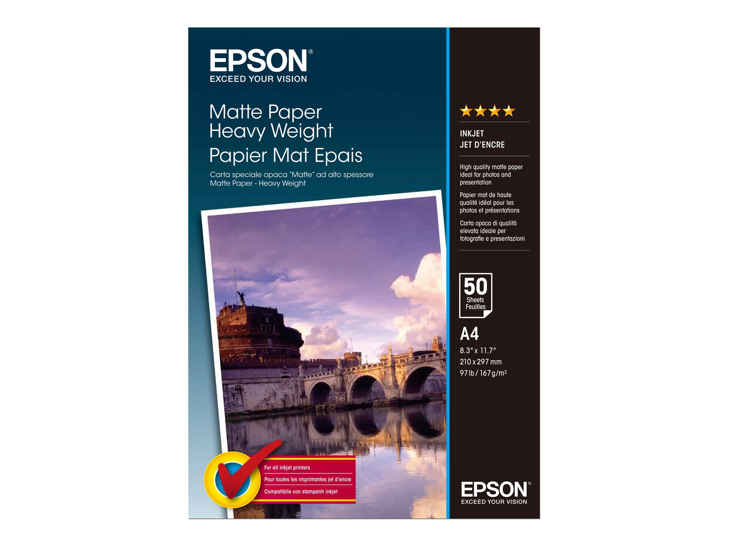 Epson Matt - A4 (210 x 297 mm) - 167 g/m² - 50 Blatt Papier