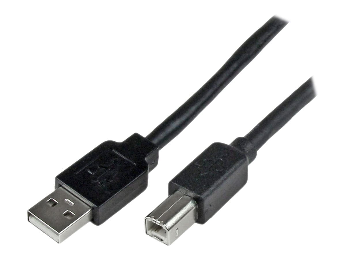 StarTech.com 20m aktives USB 2.0 A auf B Kabel - Stecker/Stecker - USB Druckerkabel 1x USB A / 1x USB B - Schwarz - USB-Kabel - USB Typ B (M)