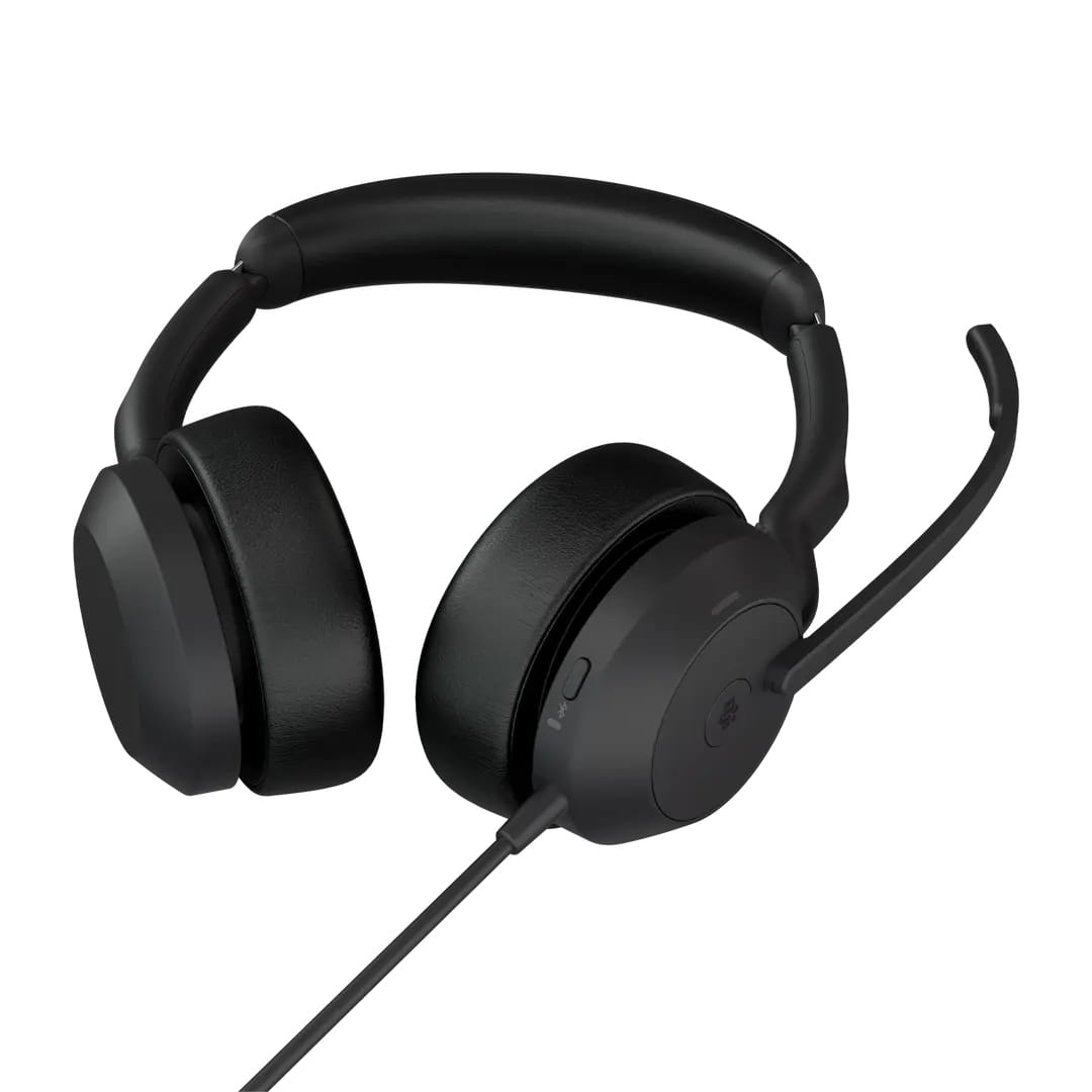 Jabra Evolve2 50 USB C/A MS Stereo, Kabelgebunden, 20 - 20000 Hz, Büro/Callcenter, 148,9 g, Kopfhörer, Schwarz