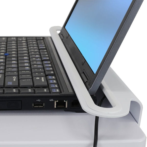 Ergotron Laptop Cart, SV10 - Wagen für Notebook - medizinisch - Metall - weiß, Aluminium - Bildschirmgröße: bis zu 43,2 cm (bis zu 17")