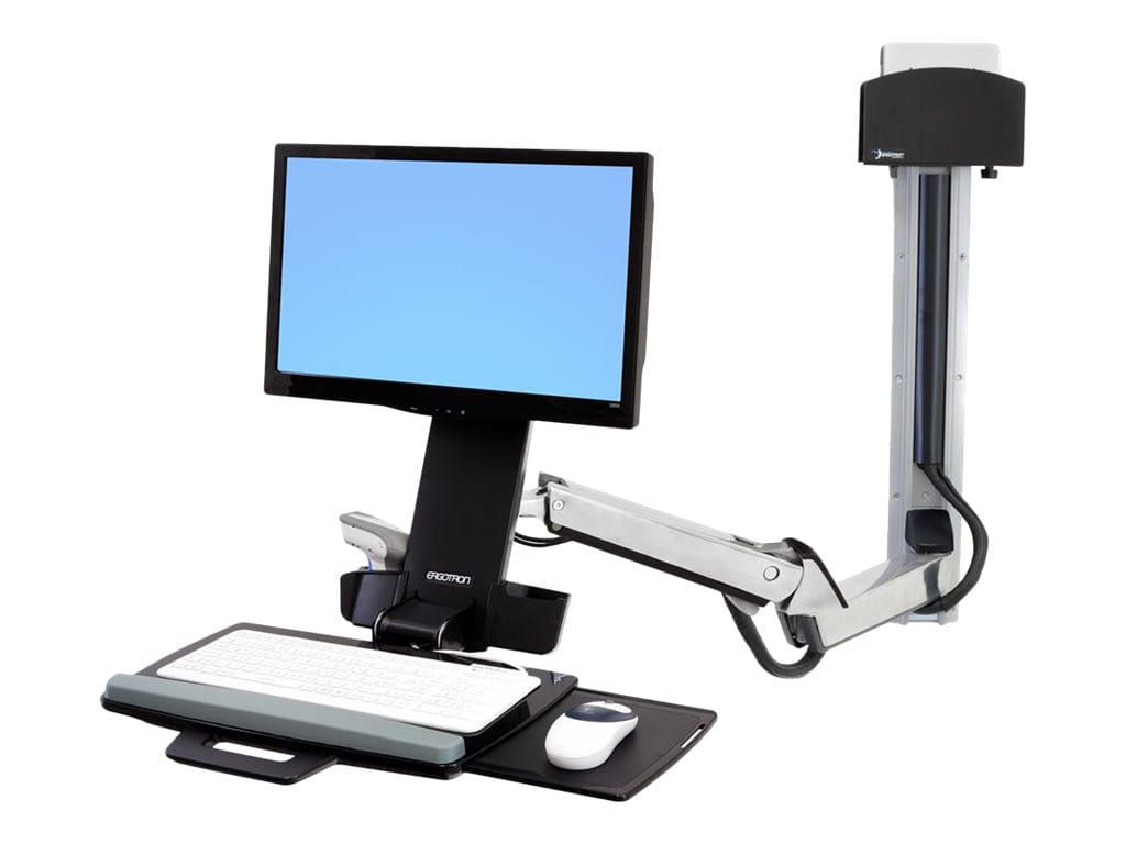 Ergotron Sit-Stand Combo Extender - Montagekomponente (Verlängerungsarm, Wandschienenhalterung, Armabdeckung, Befestigungsmaterialien)